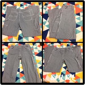 "Sheroes" Blue and White Striped Denim Pants